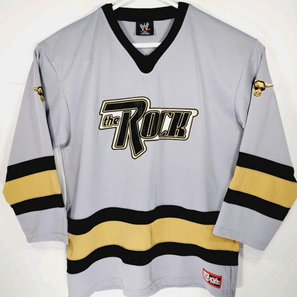 WWE Other - Vintage WWE The Rock Brahma Bull Size Large Hockey Jersey Rare